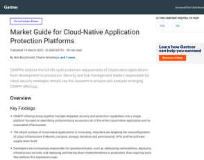 Analyst Report 2023 CNAPP Market Guide by Gartner